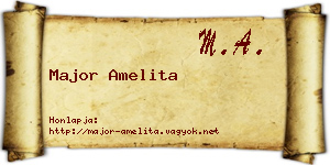 Major Amelita névjegykártya