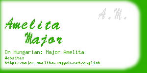 amelita major business card